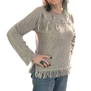 Unwine 100% Cashmere Gray Sweater Size Small Casual Preppy